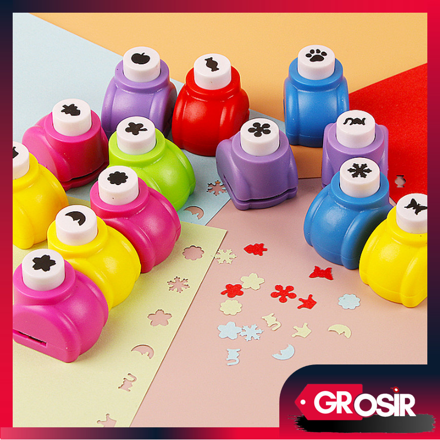 

Grosir - 6284 Pembolong Kertas Mini Berbagai Bentuk / Paper Cutting Embossing Craft Puncher DIY / Puncher Mini DIY Pemotong Kertas