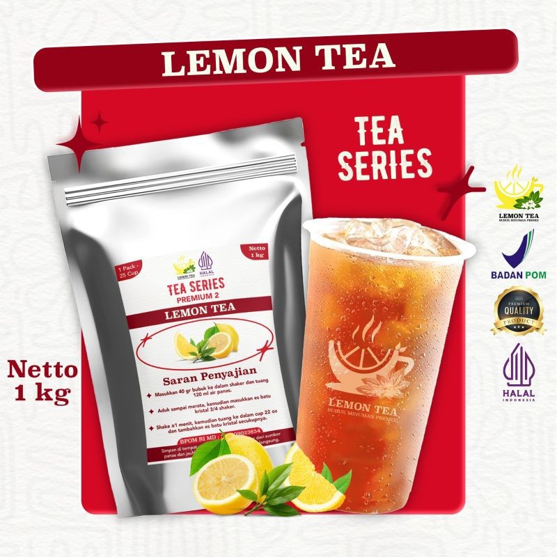 

Minuman Bubuk instan LEMON TEA 1000gr Halal Bpom