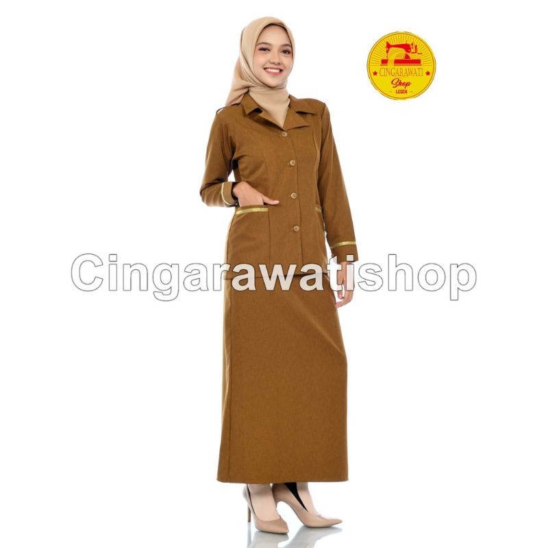 New Seragam Pns Wanita Baju Pns Wanita Baju Dinas Pemda Wanita Setelan Pns Khaki Tua Seragam Pdh Gur