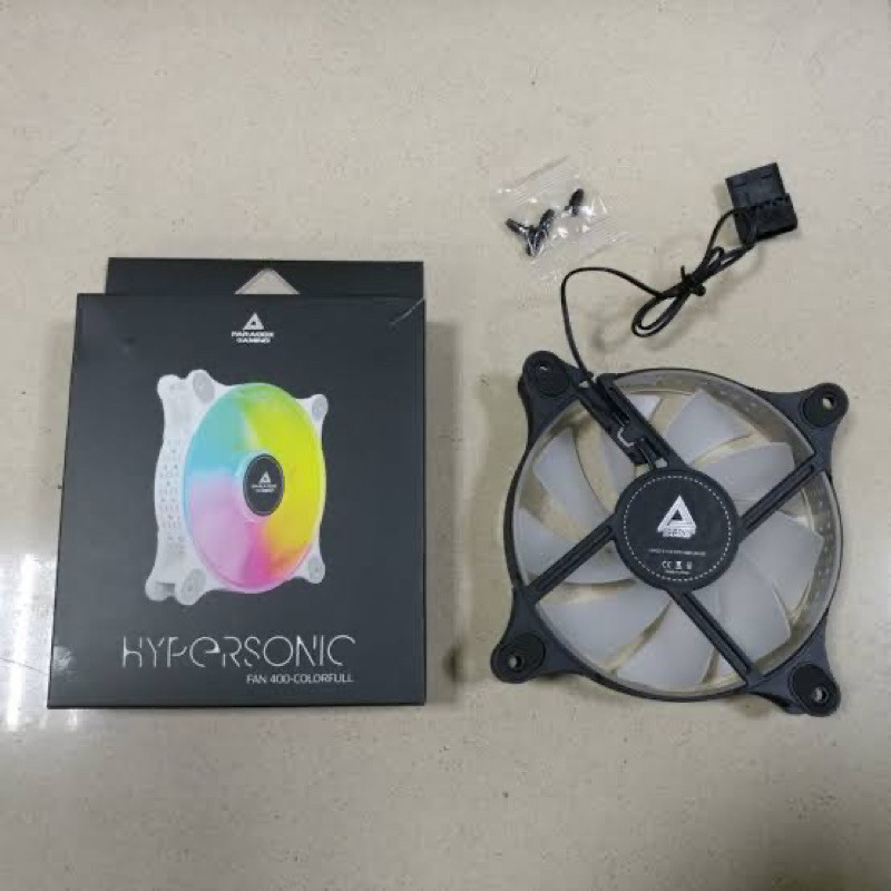 Paradox Gaming HYPERSONIC 120 Rainbow LED Fan Case - Black