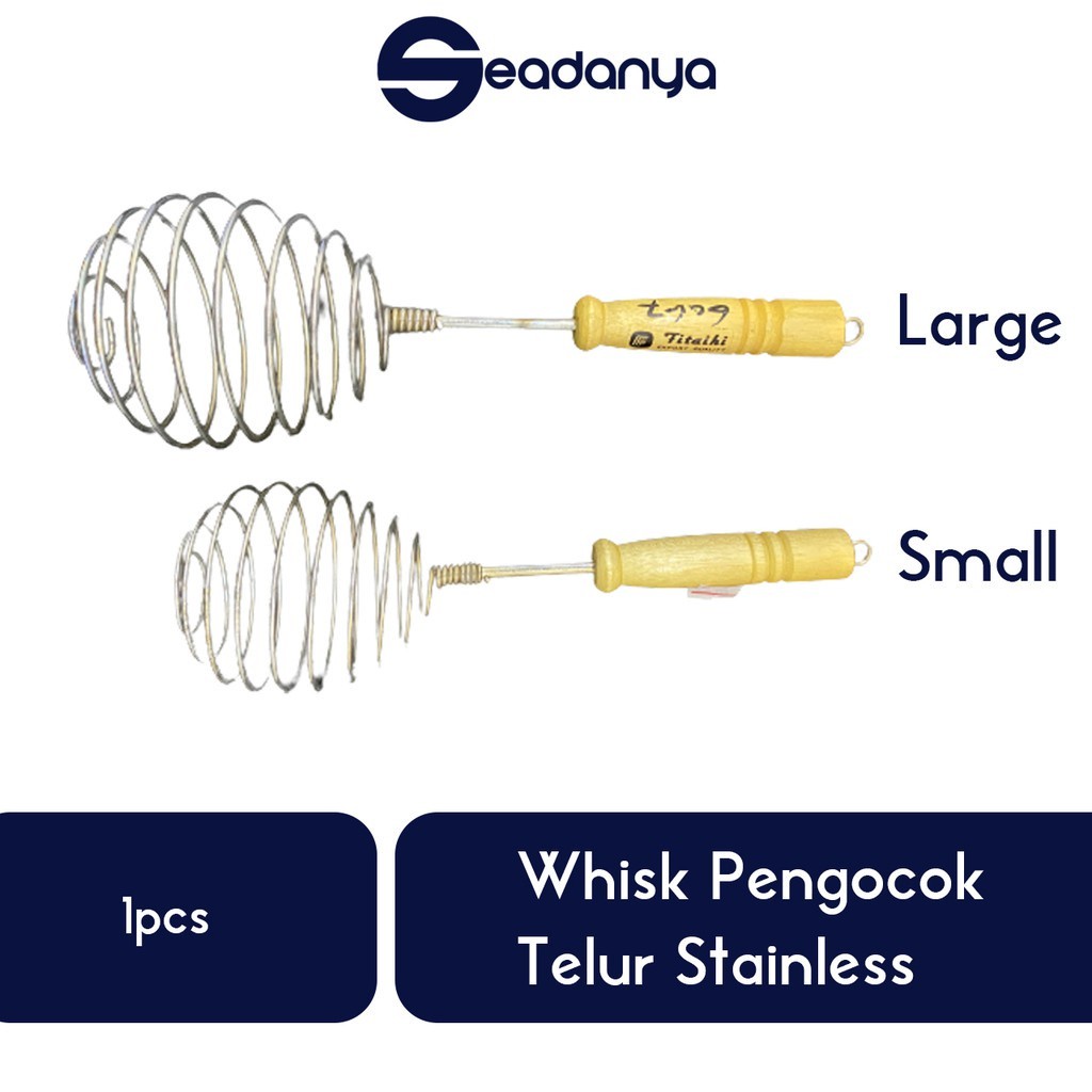 

Kocokan HTC Whisk Pengocok Telur Stainless Steel 1pcs Wisker Kocokan Telur/Egg Manual Balon Whisker