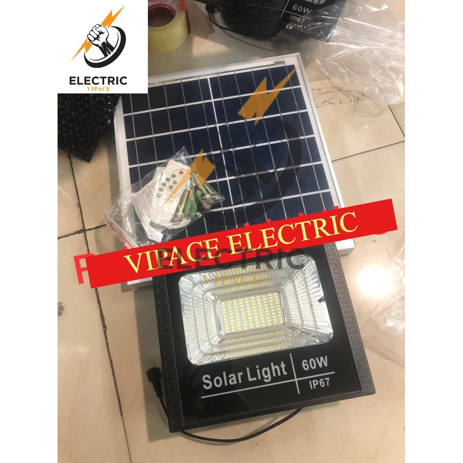 LAMPU SOROT LED TENAGA SURYA 60 WATT SOLAR CELL 60WATT PANEL 60W