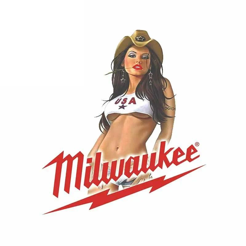 

New Design Milwaukee Fine Motorcycle Decal Waterproof Bumper Hard Rock y Car Assembly Decal PVC, 13cm