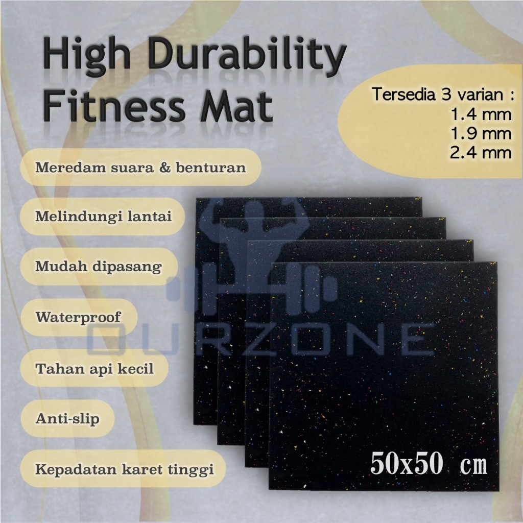 Gym Rubber Floor Mat Karpet Fitness Matras Karet