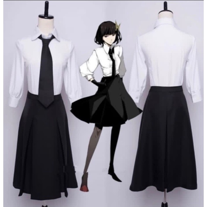 HEMATMAX Akiko Yosano Cosplay Costume HQ Desain Anime Elegan