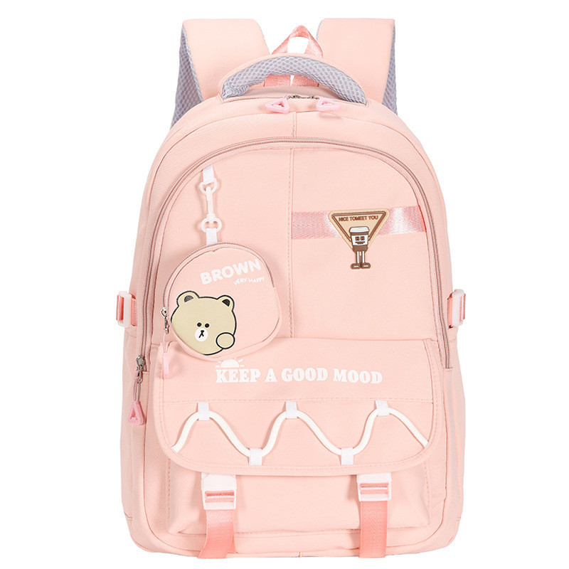 JIUFENG Tas Ransel Sekolah Besar Bergaya untuk Anak Perempuan Tas Travel Minimalis