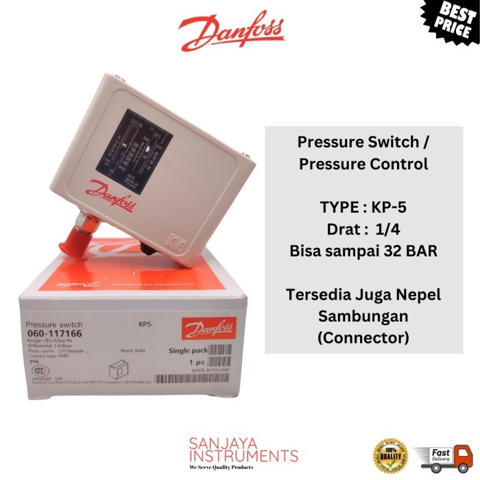 Danfoss Pressure Switch KP5 AUTO / High Pressure Switch Type KP-5