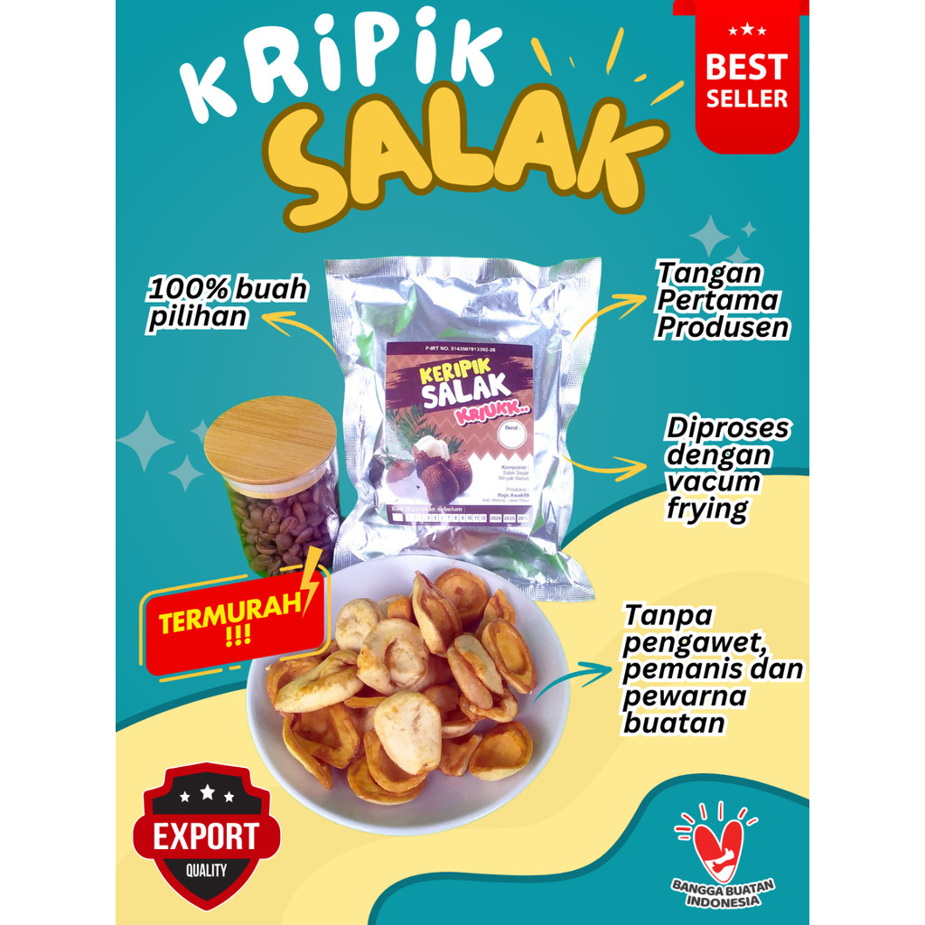 

KERIPIK / KRIPIK BUAH SALAK Khas MALANG BATU Kemasan Ekonomis 50 gr 100 gr Tangan Pertama PRODUSEN ( AMJ FARM )
