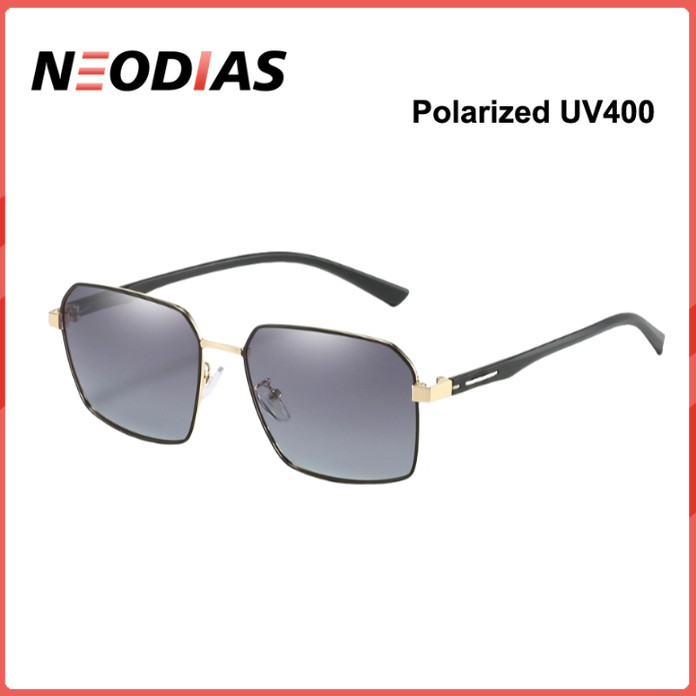 NeoDias Kacamata Hitam Poligon Frame Polarized Pria Wanita UV400 Korea Fashion Kotak Kecil Sunglasse