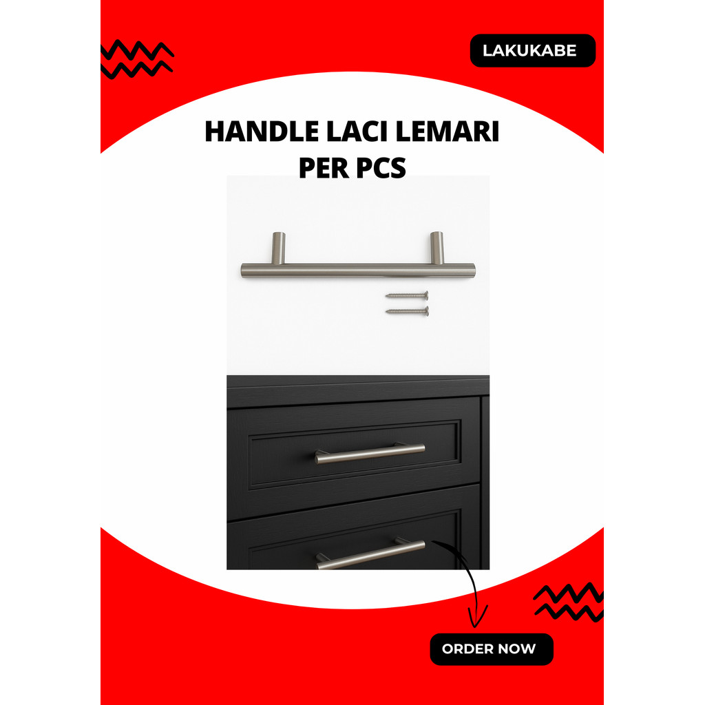 Tarikan Gagang Handle Kecil Lemari Meja Laci Furniture Pipa WELDOM – Aluminium Solid Minimalis