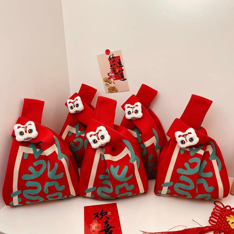

ARFSHOP Tas BUFFOLLOW Vacay Knoted Bag Korean Tas Hampers Bag Knitted Bag Kado