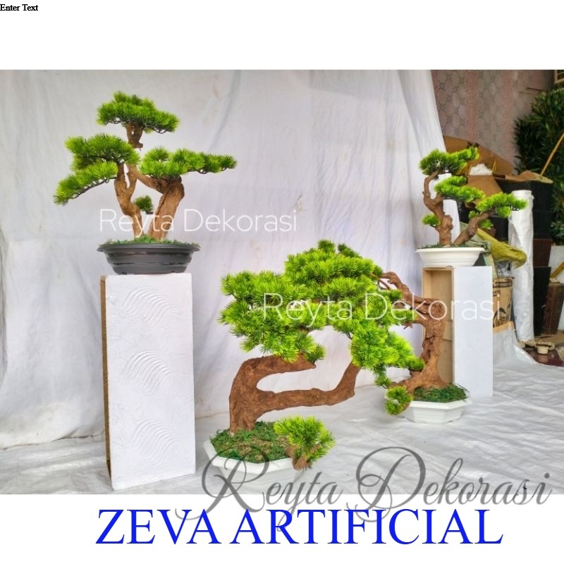 bonsai jepang bonsai Cemara tinggi 45cm - bonsai air terjun pohon bonsay dekorasi artificial - bunga