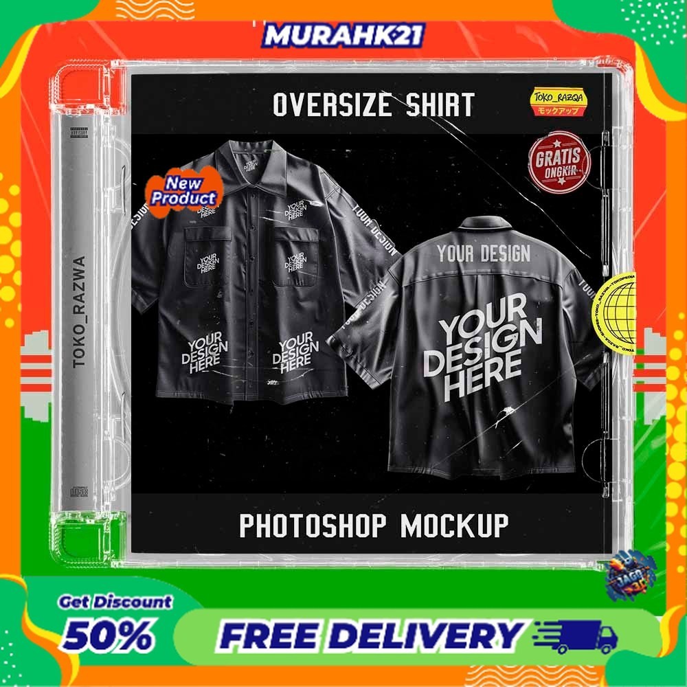 Photoshop Mockup - Oversize Shirt - 060424 NEW MOCKUP