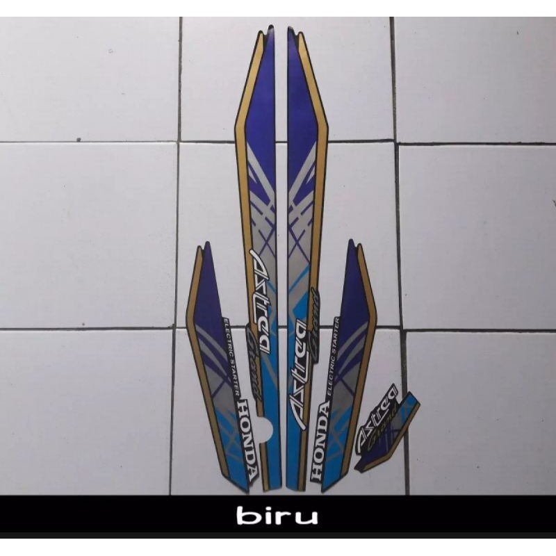 STIKER STRIPING LIS LES BODI MOTOR ASTREA GRAND 1993 BULUS LIMITED EDITION