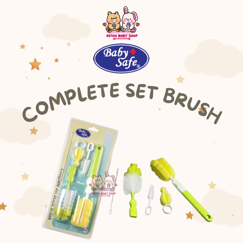 Baby Safe Complete Brush Set BS369 Sikat Botol & Dot Bayi