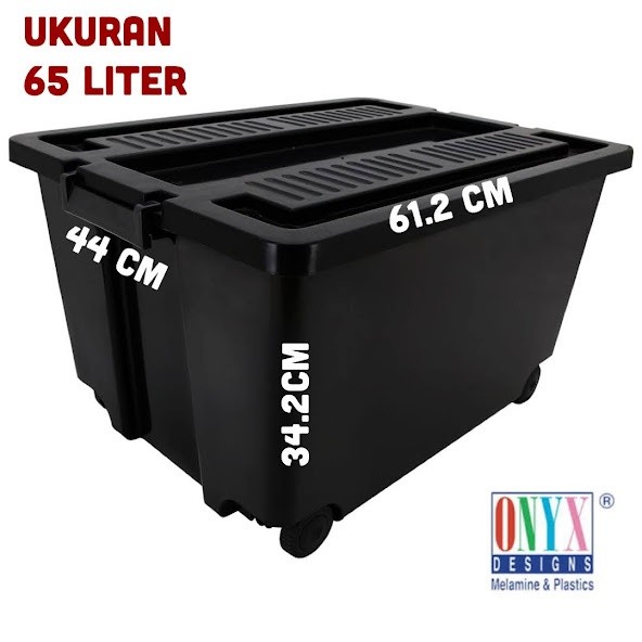 GANDISUARTINILARISSHOP Box container Hitam Onyx 65 liter box onyx 45 liter conatiner box 35 liter