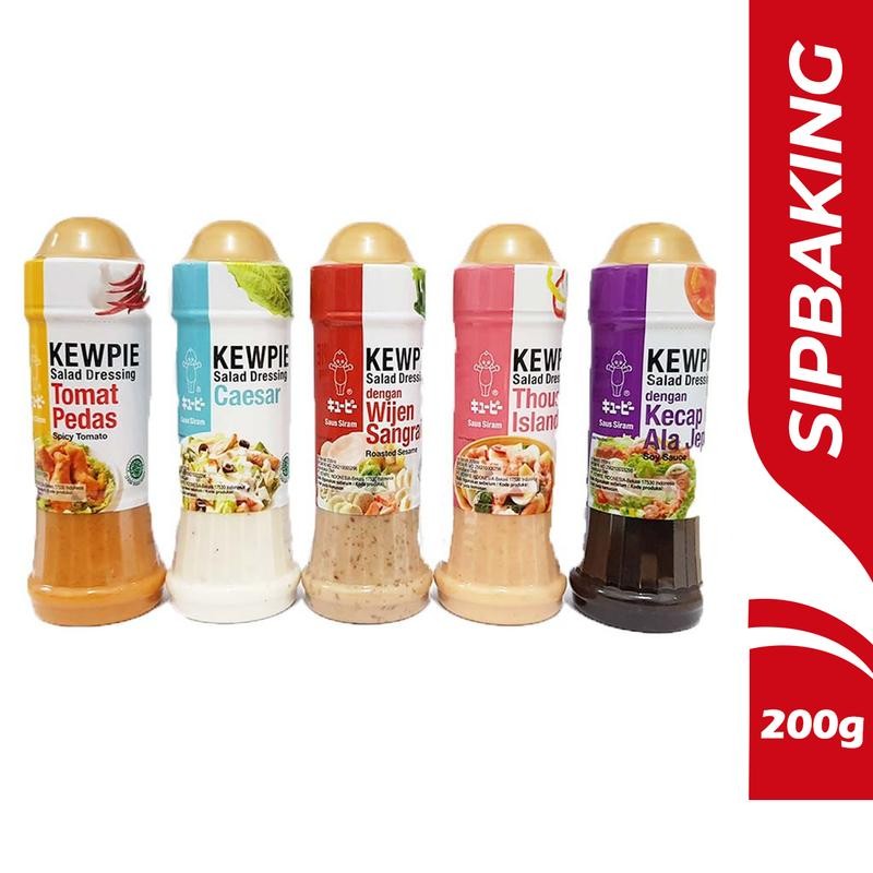 

KEWPIE Salad Dressing Saus Siram 200 ml Wijen Sangrai Caesar Thousand Island Soy Sauce Spicy Tomato