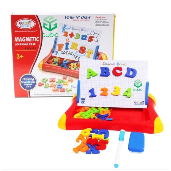 

HAFKAMSHOP Mainan Edukasi Anak Papan Tulis Magnet 2 in 1 Drawing Magnetic Board