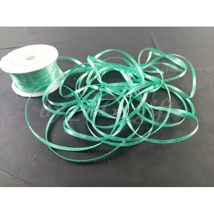 

Pita Satin List Emas; Lebar 1/8 Inch ( 3 mm); Panjang 80 yard - HL 54