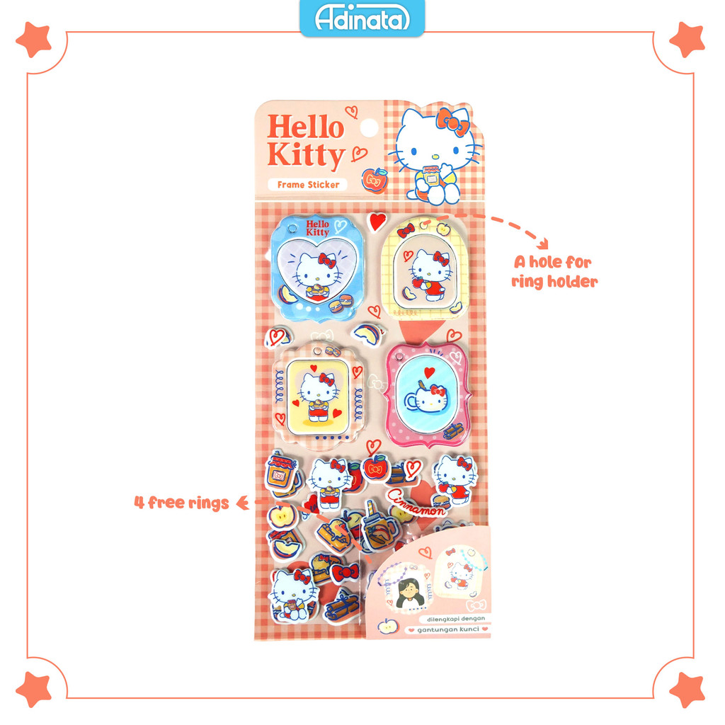 Hello Kitty Frame Stickers 2505-6150 / Stiker - Adinata