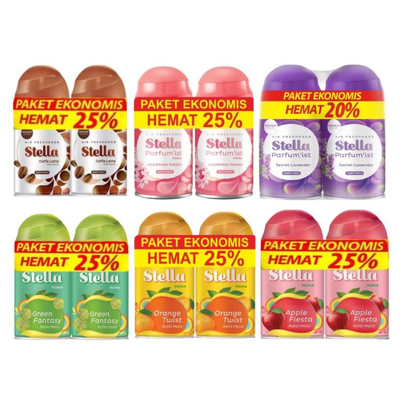 

PAKET HEMAT STELLA REFILL MATIC MULTIPACK (ISI 2) - Pengharum Ruangan