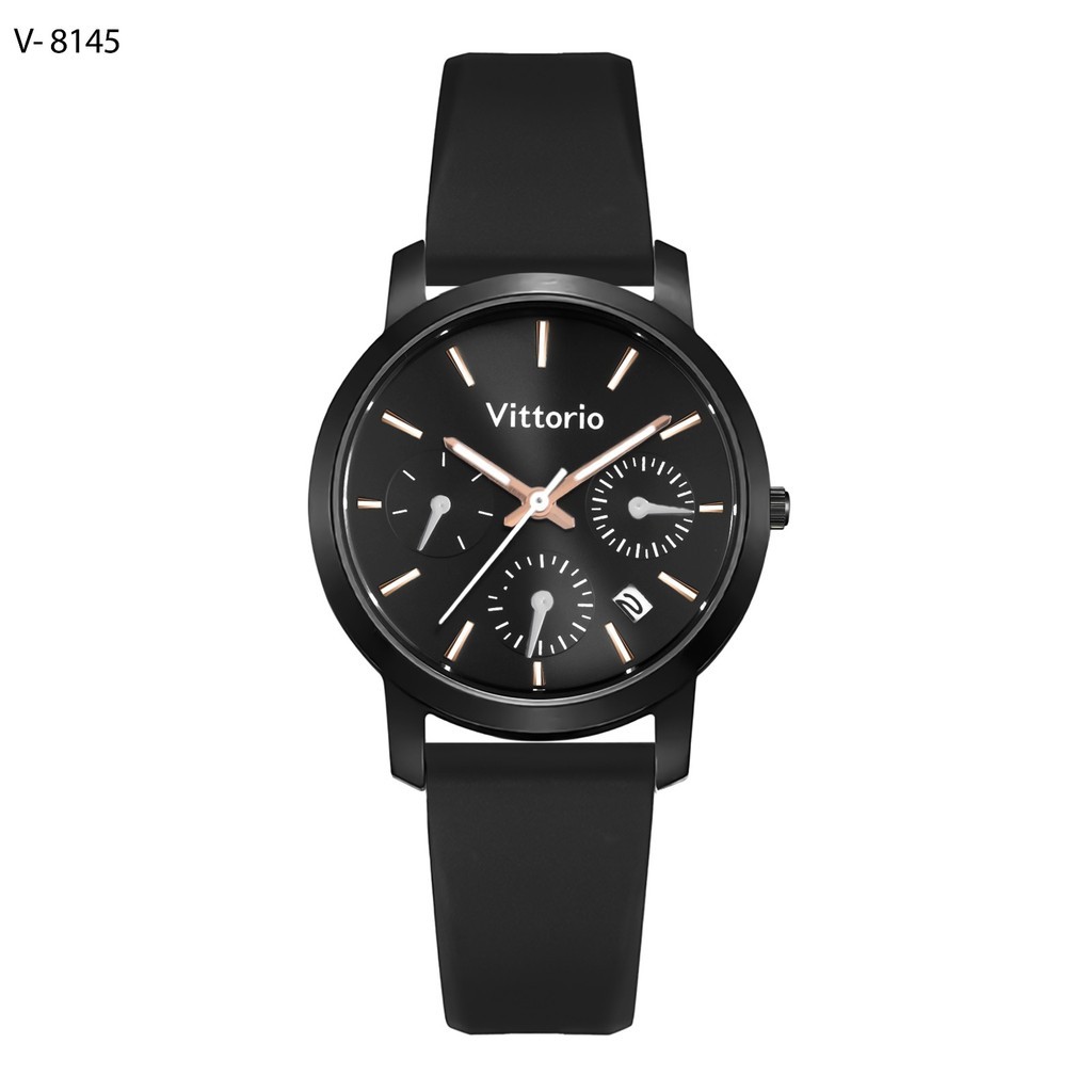 Jam Tangan  Jam Tangan Wanita Vittorio 8146 Rubber Tanggal