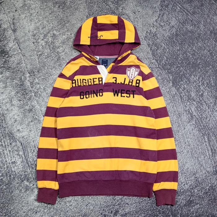 Jaket sweater Hoodie BASIC HOUSE EJAG salur murah size L