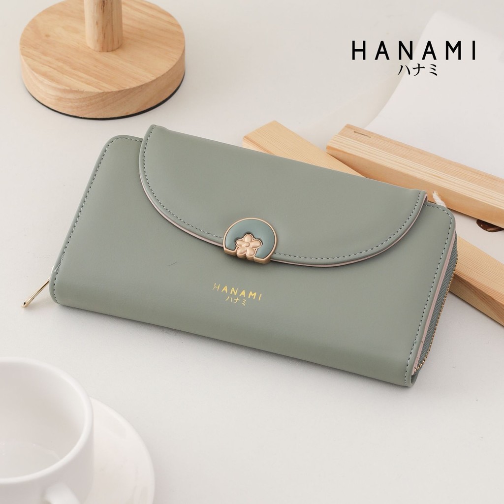 HANAMI Dompet Panjang Wanita Kulit Simple Cantik Elegan Mewah Wallet Premium Terbaru WA1116B2 Kesha