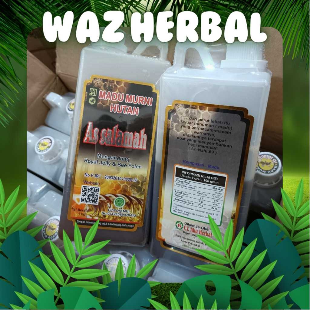 

ORIGINAL | Madu Hutan Murni As salamah 1 kg Madu Murni Hutan Riau | Waz Herbal