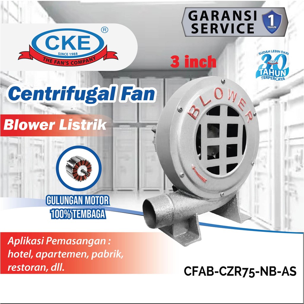 CKE Centrifugal Fan 3 Inch Blower Keong Ventilasi Udara Hisap Panas Angin Kencang Kipas Sirkulasi Ud