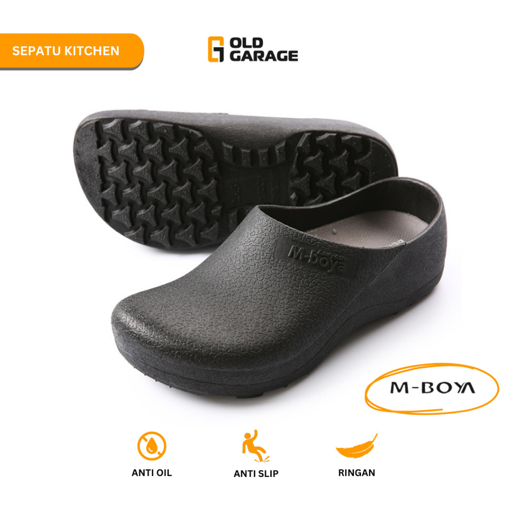 Sepatu Kitchen Pria Chef Shoes Kitchen Shoes Anti Slip M-boya S076