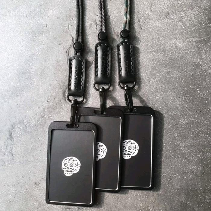 

BDS SCOTT - Minimalist Paracord Leather lanyard id holder - Grey Tomahawk