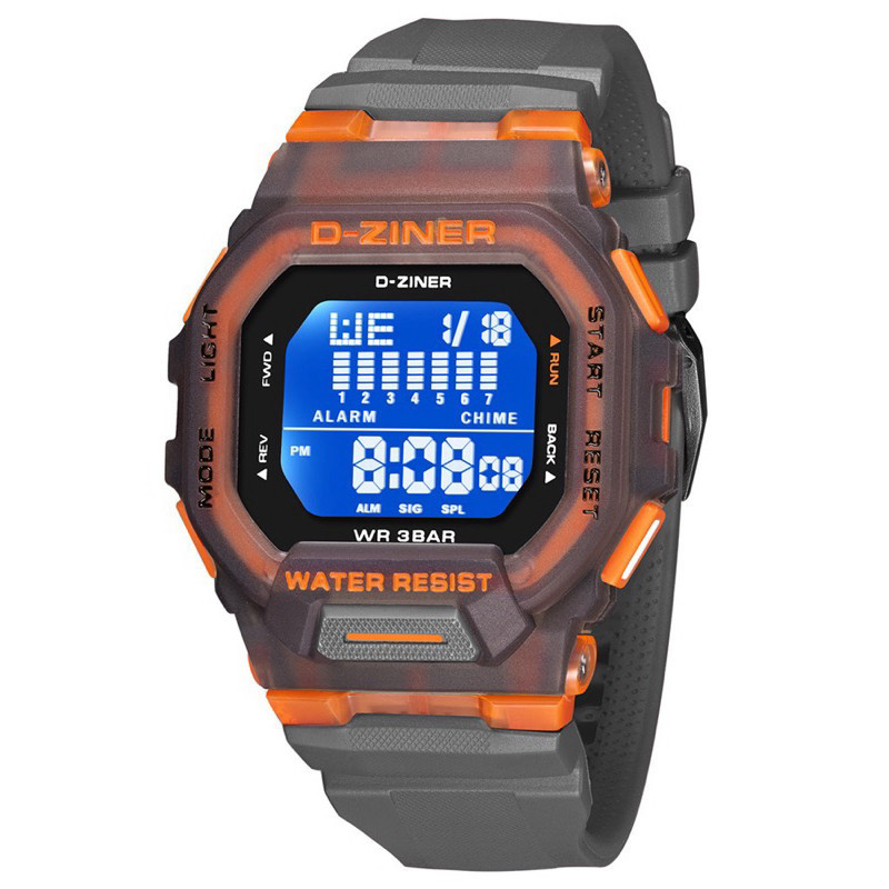 Jam Tangan Jam Tangan  Dziner Jam Tangan 8312 Rubber Water Resistant 3 ATM