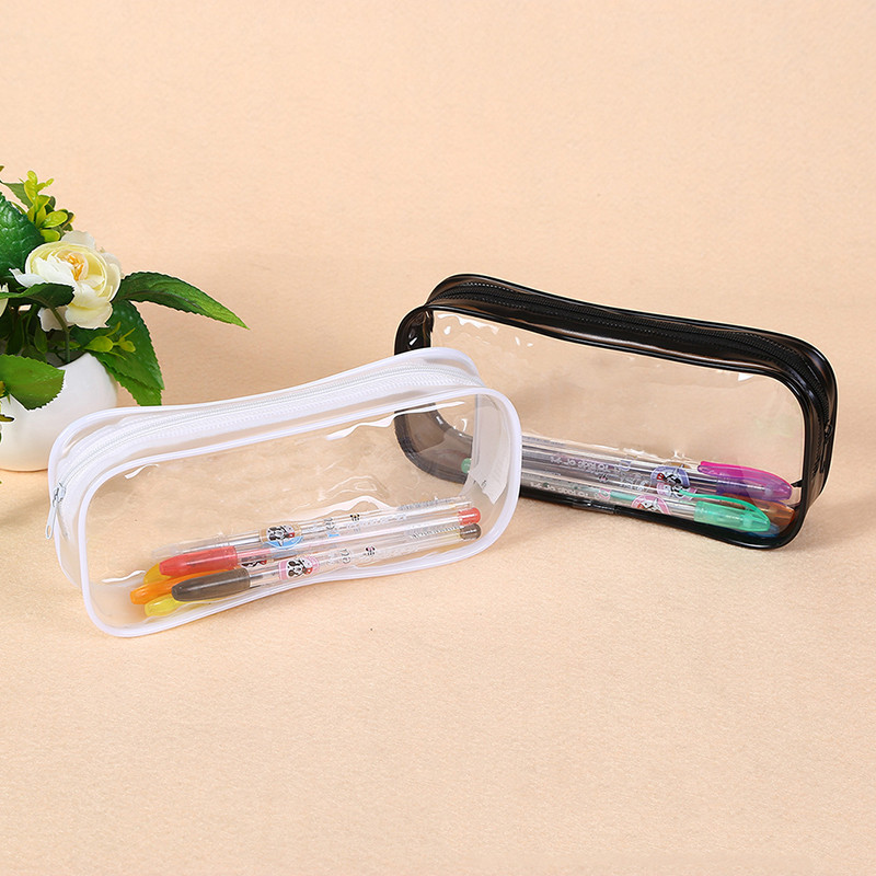 

Soft Plastic Transparent Pencil Case Student Pvc Clear Pen Bag Transparent Portable Stationery Bag