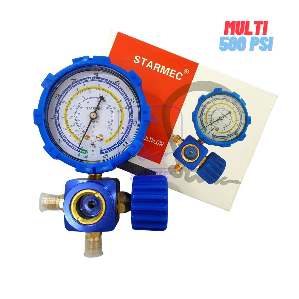 

Manifold AC Single R32 R410a R22 Sightglass (Knob Plastik) Low