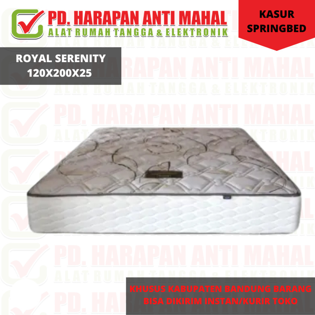 ROYAL SERENITY 120X200X25 (SPRING BED)*/Kasur Springbed Elite SERENITY Superstar Spring bed Matras M