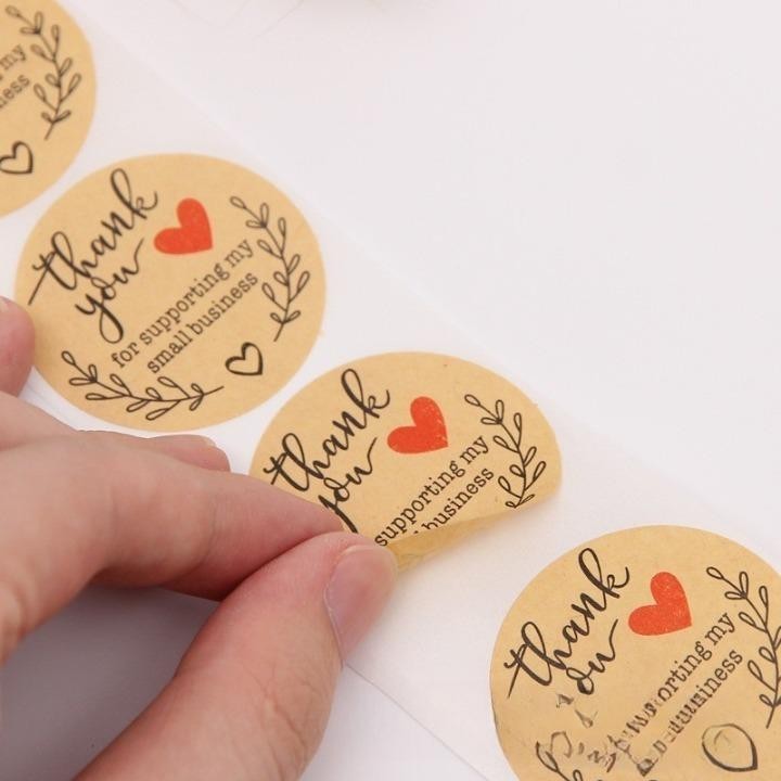 

Sticker Paus Biru - Sticker Thank You 500 pcs/stiker terima kasih Warna Self Adhesive Seal Label Roll Sticker thank you besar Kertas Paper