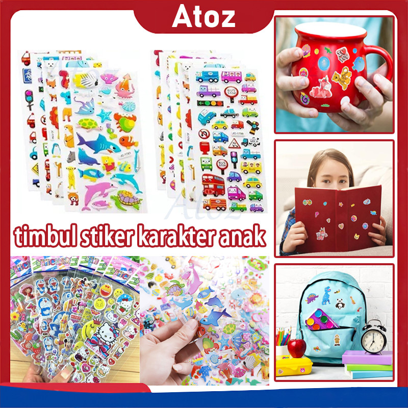 

stiker timbul random /stiker mainan /tempel stiker anak /timbul stiker karakter anak