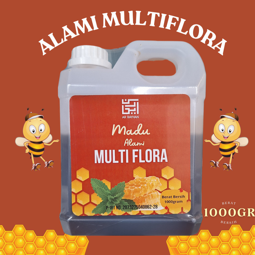 

Madu Multiflora 1 Kg Super Premium Asli Original 100% Nektar Alami Pure Natural Raw Honey Ar-Rayhan