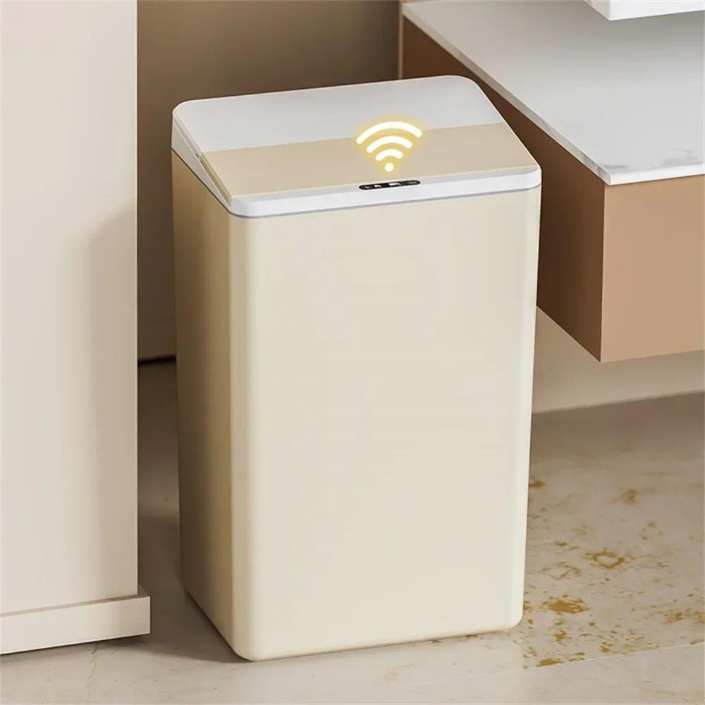 Sensor Trash Can Folding Trash Can for Kitchen Accessories Dustbin Big Desk Bin Automatic Bathroom B