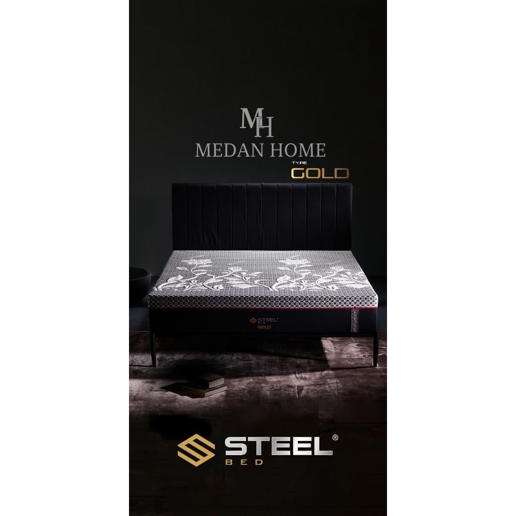 [RUMAHMEBEL88] PROMO Tempat Tidur NGF Steel Bed Kasur Steel Gold 7 Comfort Zone In The Box  - 120 X 