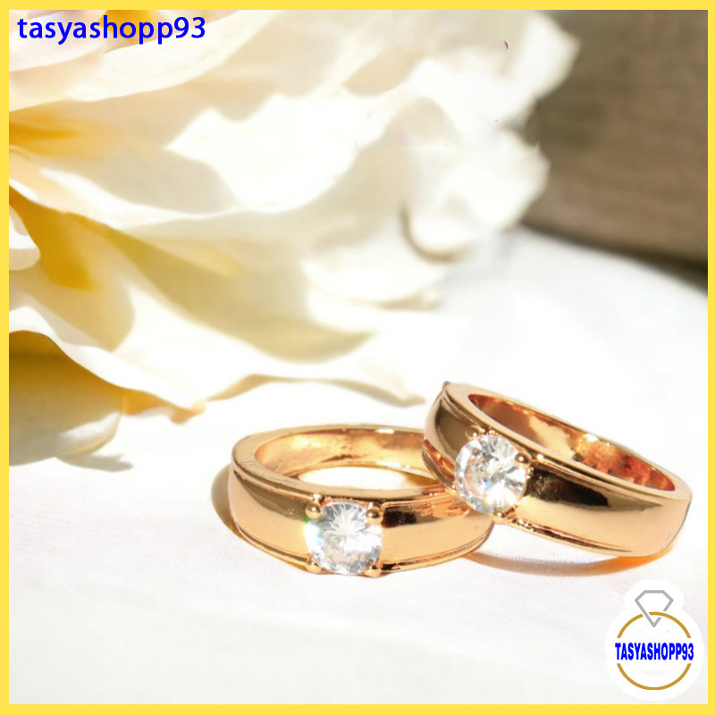 pormo.....Cincin Lapis Emas mudah 24k kadar 17,7 model couple free surat