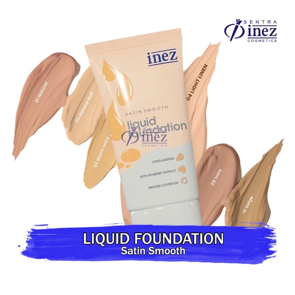 INEZ Liquid Foundation Satin Smooth Inez Cosmetic Inez Bandung