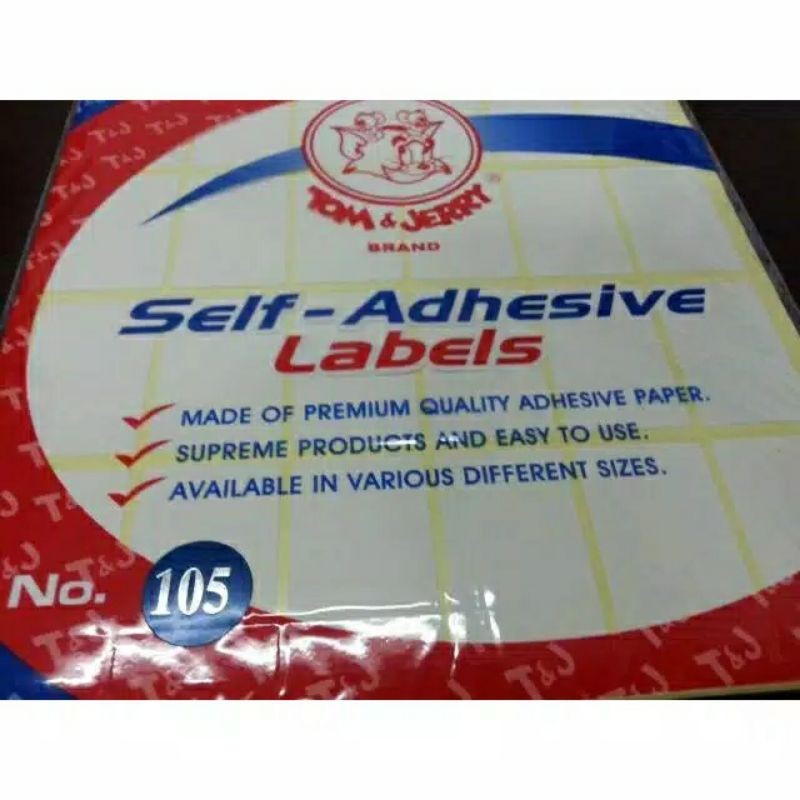 

Tom and jerry label 105 T&j labels no. 105 self-adhesive 1Pack saja