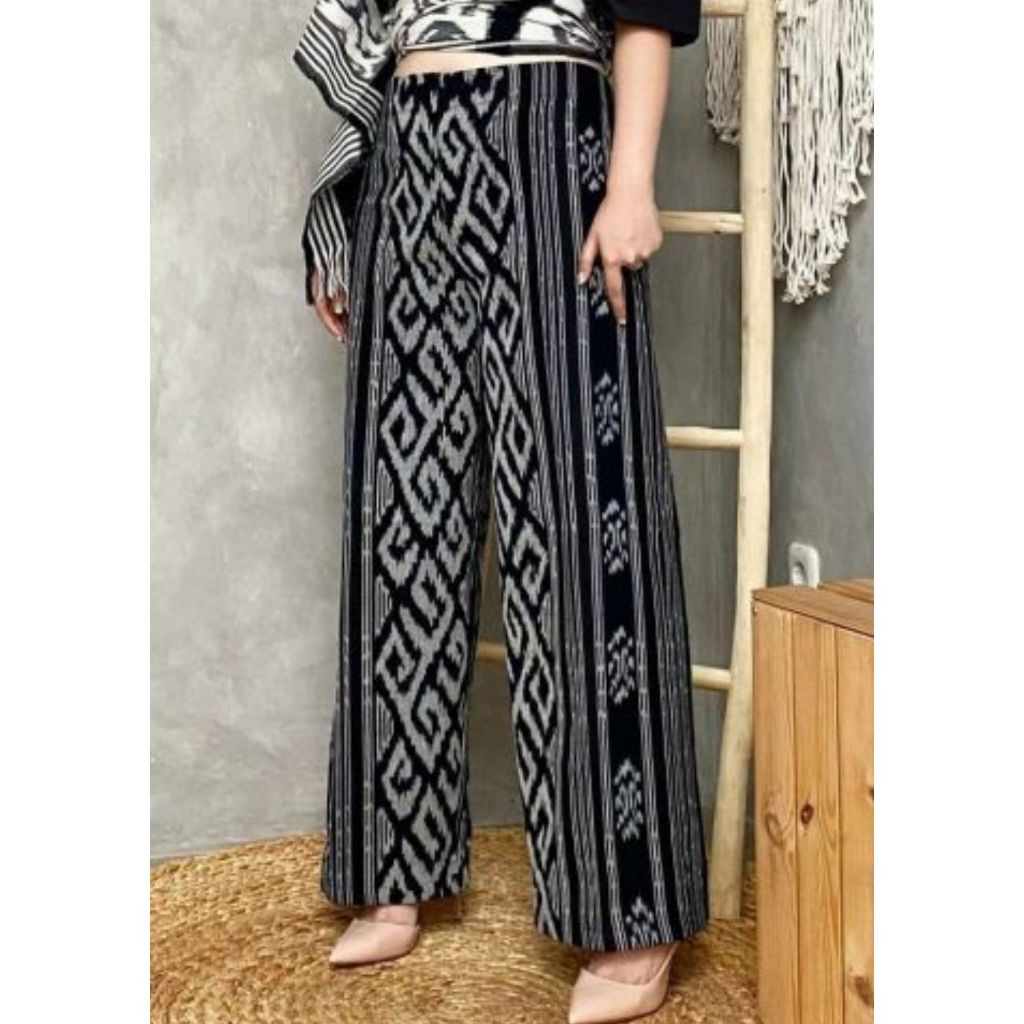 Denis Celana Panjang Kulot Tenun Jepsra Troso Soket Bawahan Tenun Wanita modis terbaru Batik Moderen