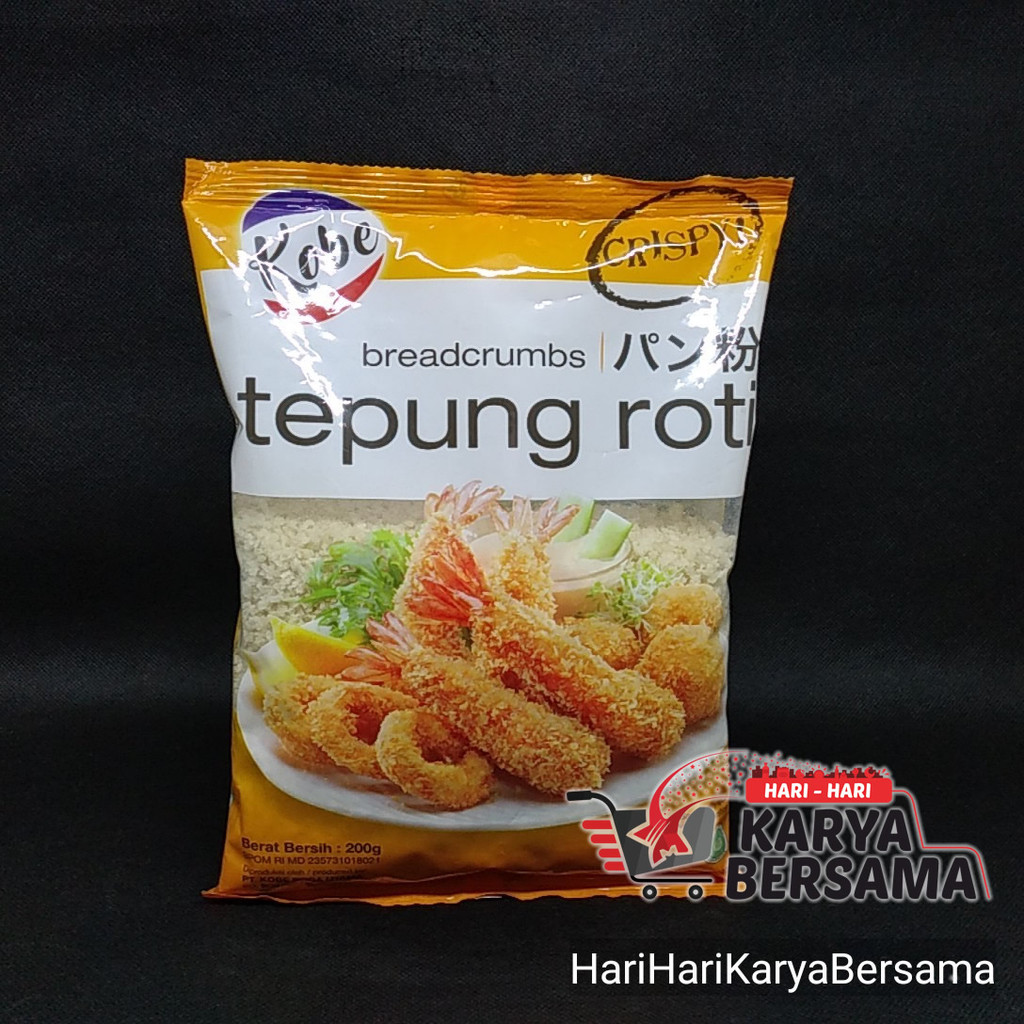 

TEPUNG BUMBU KOBE TEPUNG ROTI CRISPY BREADCRUMBS 200GR