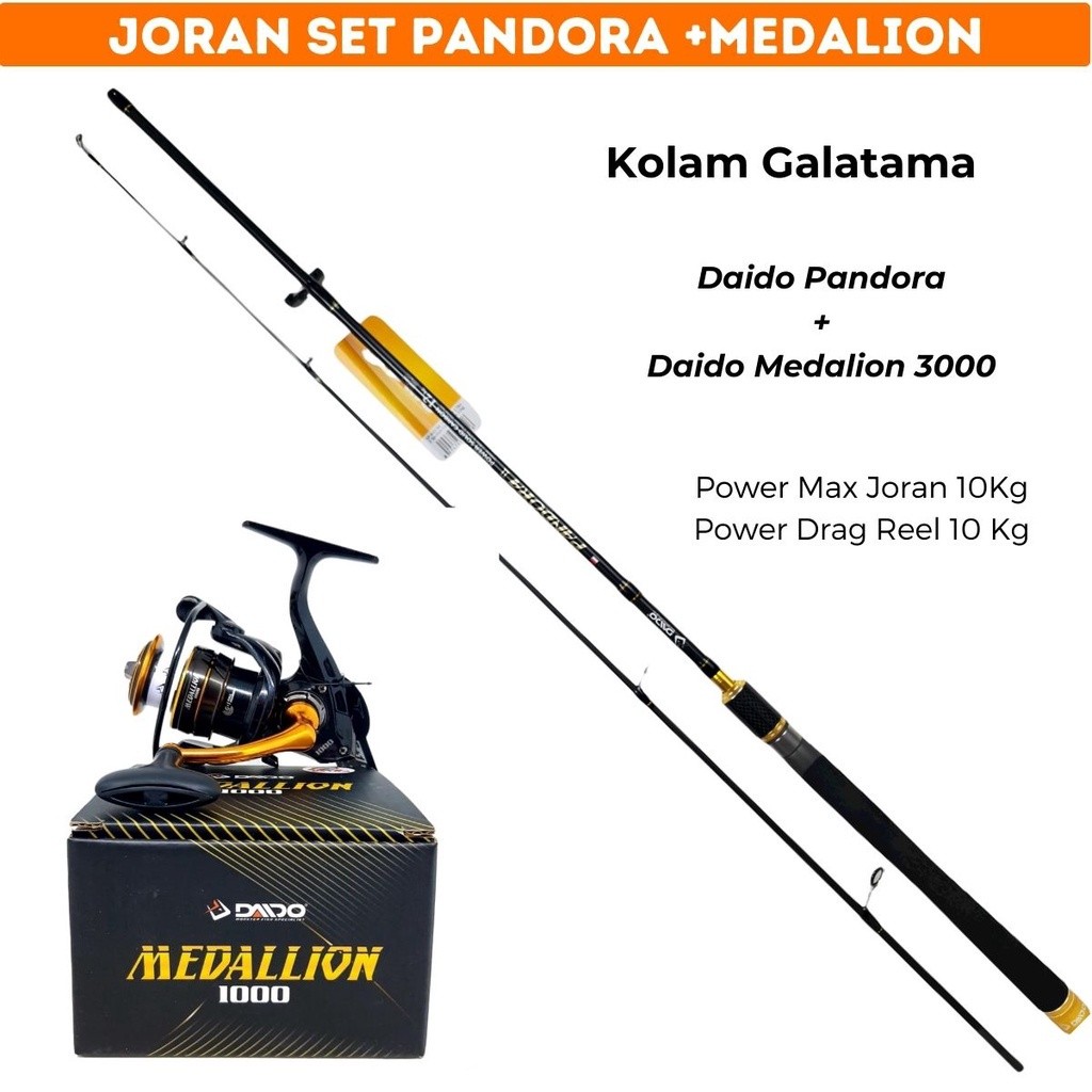 Joran Pancing 1 Set Daido Pandora 180 8-17LB + Daido Medalion 3000 Spinning Untuk Galatama Carbon So