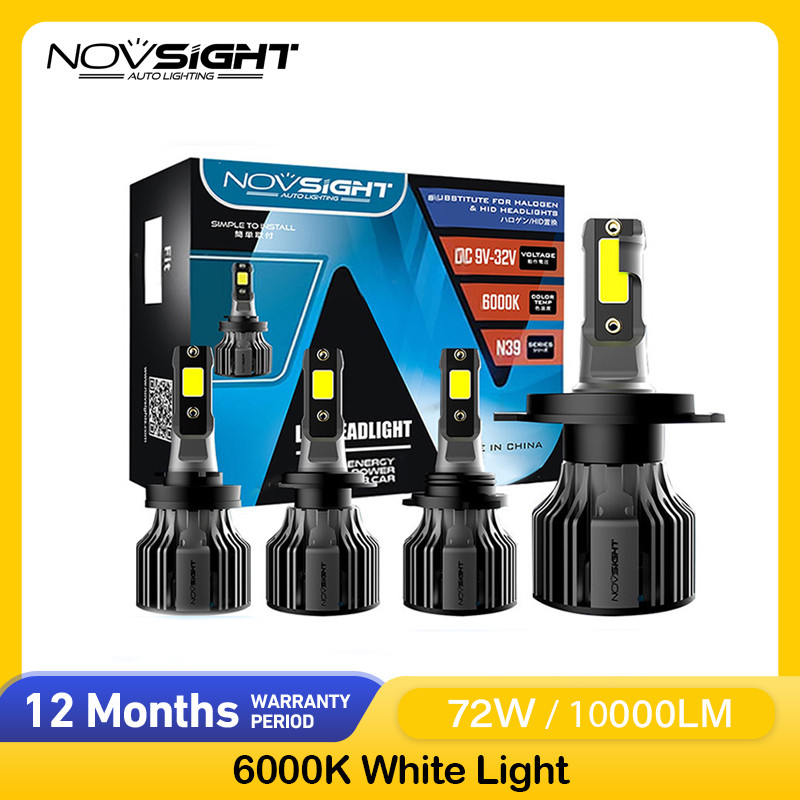 Lampu LED Mobil Headlight Set 2 Pcs 10000LM 6000K Tipe H4 H7 H1 9005