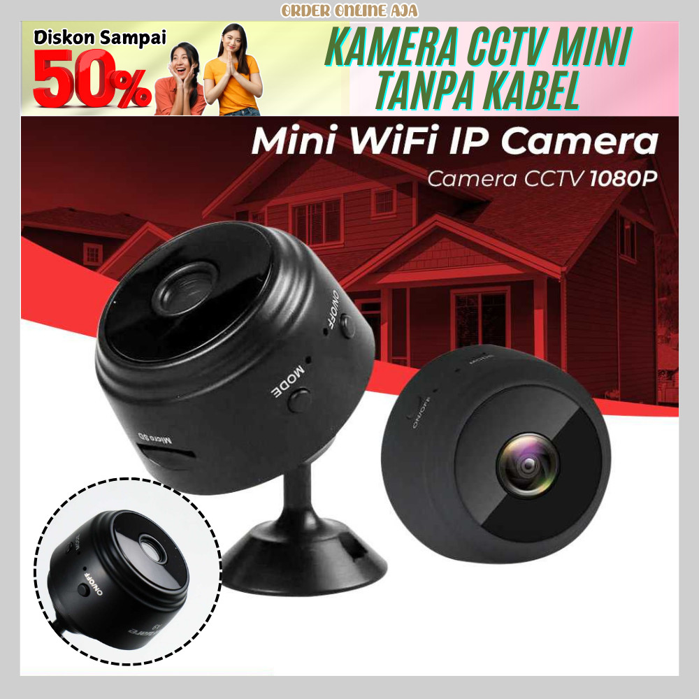 Kamera CCTV Mini WiFi 1080P Kamera Pengintai Jarak Jauh Tanpa Kabel - A9