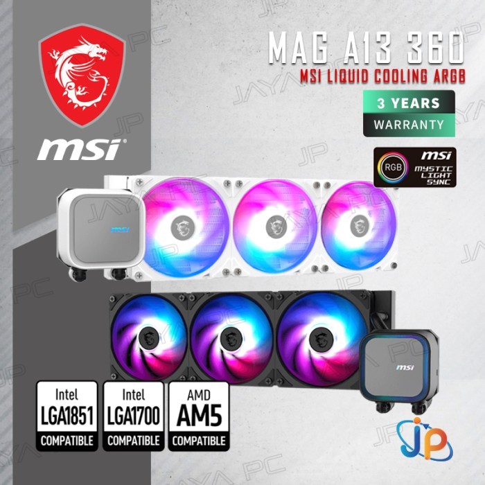 MSI MAG CORELIQUID A13 360 ARGB - CPU Cooler Liquid Fan 360mm